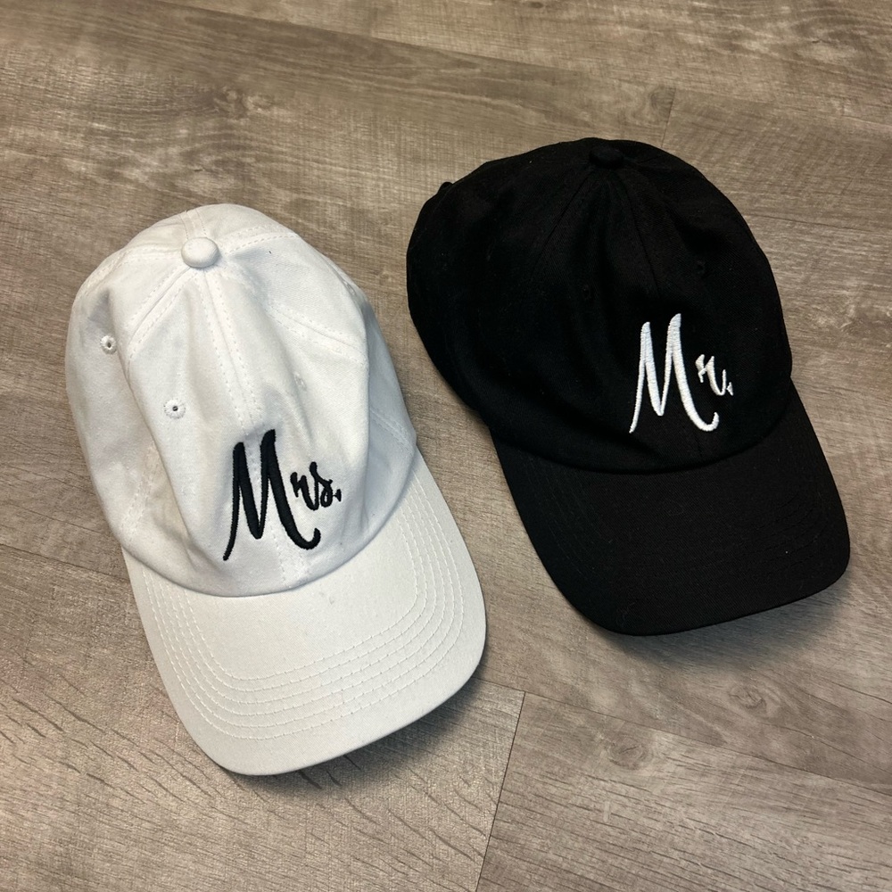 Just Married Mr. & Mrs. Caps